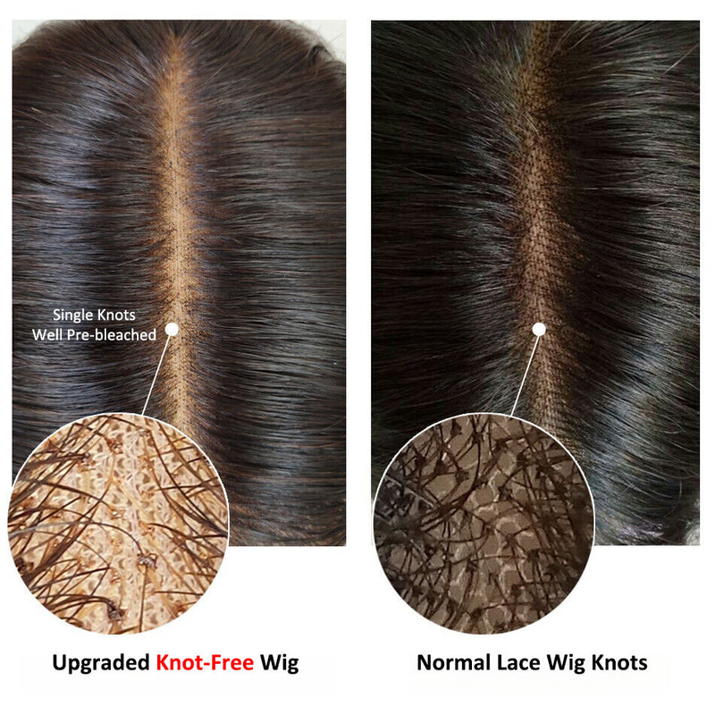 Knot-Free Skin Melt Full Lace Preplucked Human Hair Silk Straight Wig