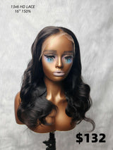 {LAST-PIECE-CLEARANCE} 13x6 Skin Melt Lace Human Hair Front Wig Body Wave