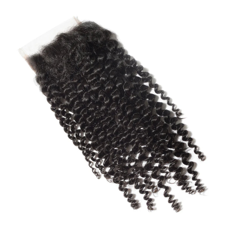 HD Skin Melt Lace Pre-Plucked 4x4/5x5 Lace Closure Human Hair Burmese Curls/Curly (Not Wig)