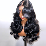 CLEARANCE 13x4 Curtain Bang Prestyle Lace Wig 250% Human Hair Wig Body Wave