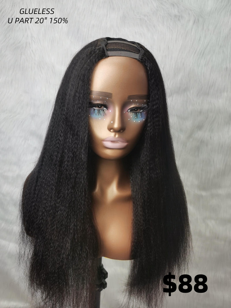 {LAST-PIECE-CLEARANCE} Glueless U Part Wig Yaki
