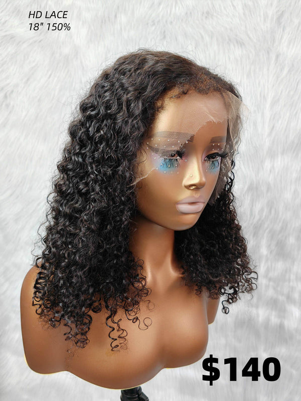 {LAST-PIECE-CLEARANCE} 13x6 Skin Melt Lace Front Wig Curly Wig with Curly Edge