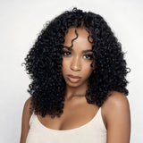 Soft Feather Crochet Braid Human Hair Extensions Burmese Curls with Coily Ends