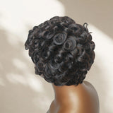 Prestyled Curled Transparent Lace Human Hair Full Lace Wig