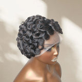 Prestyled Curled Transparent Lace Human Hair Full Lace Wig