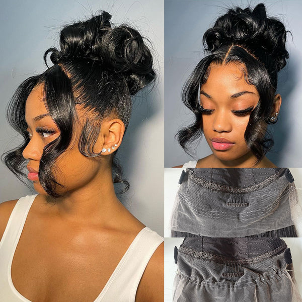 CLEARANCE 360 Lace Invisible Strap 250% Human Hair Lace Wig Body Wave