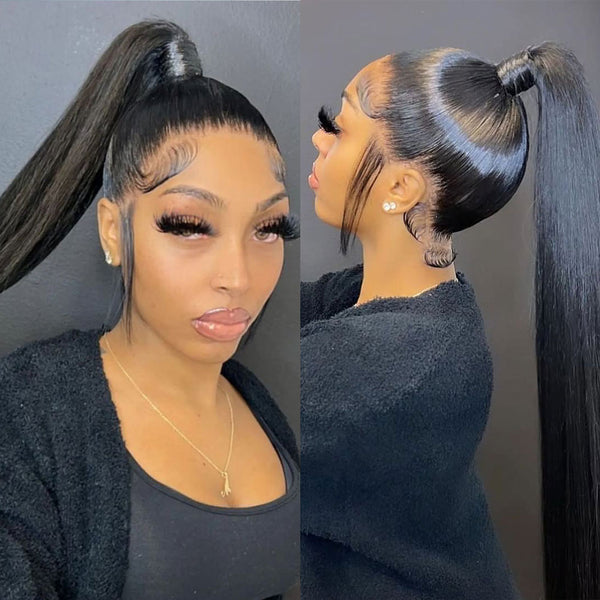 CLEARANCE 360 Lace Invisible Strap 250% Human Hair Lace Wig Straight