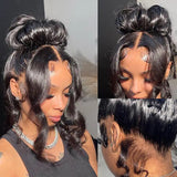 Whole Lace Cap Transparent Lace Preplucked Human Hair Full Lace Wig | Body Wave