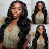 Whole Lace Cap Transparent Lace Preplucked Human Hair Full Lace Wig | Body Wave
