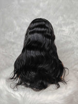 {LAST-PIECE-CLEARANCE} 13x4 Transparent Lace Jet Black Human Hair Body Wave Wig