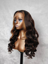 {LAST-PIECE-CLEARANCE}  HD Skin Melt Lace 13x6 Ombre Highlight Human Hair Front Wig