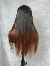 {LAST-PIECE-CLEARANCE} 6x6 HD Skin Melt Lace Ombre Colored Human Hair Closure Wig