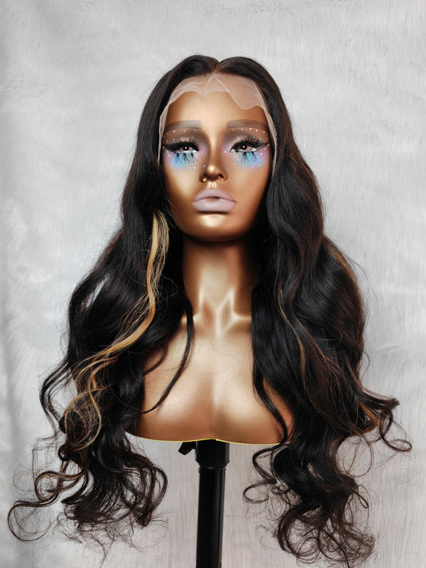 {LAST-PIECE-CLEARANCE} Tri-Colored Highlight 13x4 Body Wave Lace Front Wig