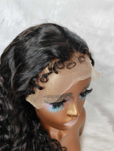 {LAST-PIECE-CLEARANCE} 360 Transparent Lace Wig Human Hair Loose Wave 200% Curly Edge