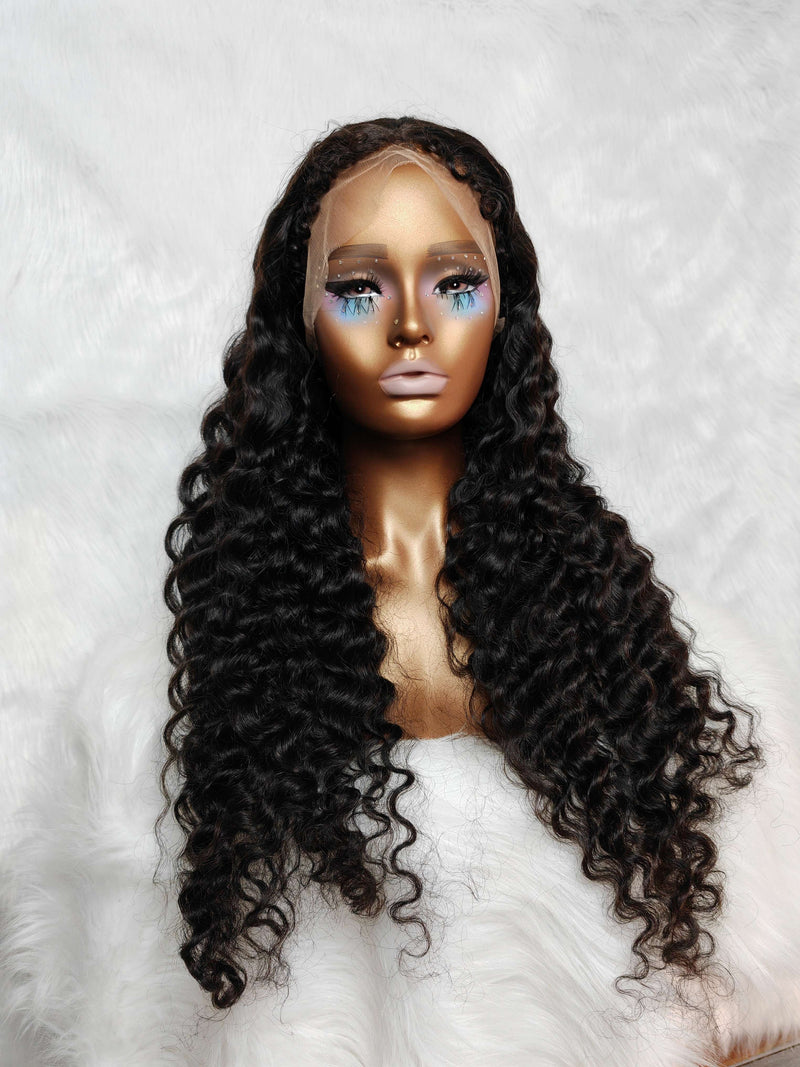 {LAST-PIECE-CLEARANCE} 360 Transparent Lace Wig Human Hair Loose Wave 200% Curly Edge