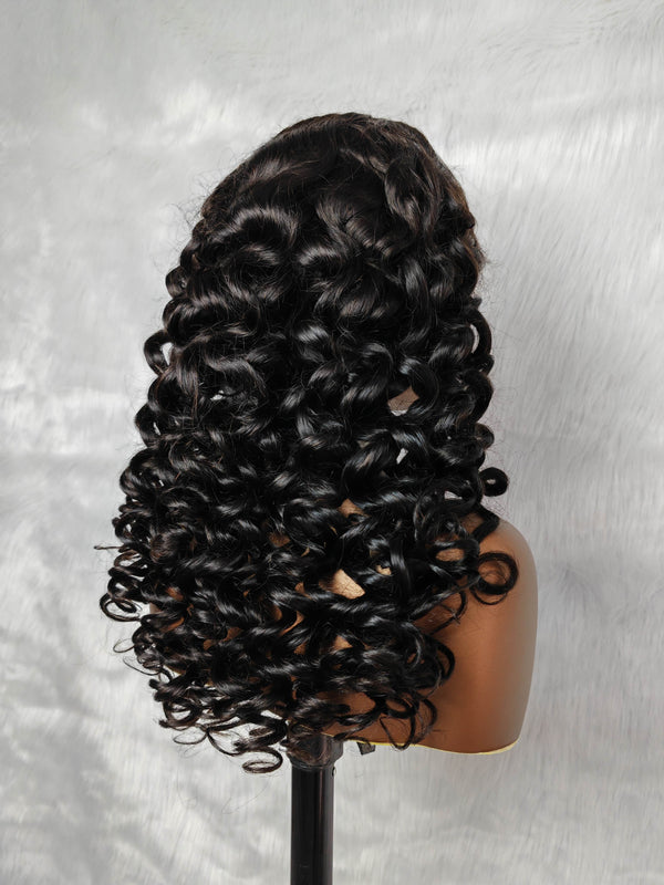 {LAST-PIECE-CLEARANCE}  13X6 HD Skin Melt Lace Delicate Hairline Human Hair Lace Front Wig | Bouncy Wave