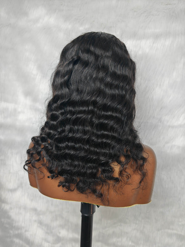 {LAST-PIECE-CLEARANCE}  13x6 Skin Melt Lace Full Frontal Human Hair Loose Wave Wig