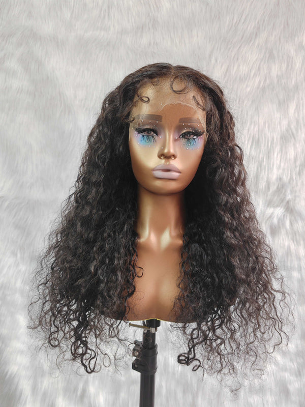 {LAST-PIECE-CLEARANCE} Skin Melt 360 Lace Invisible Strap Human Hair Wig Water Wave