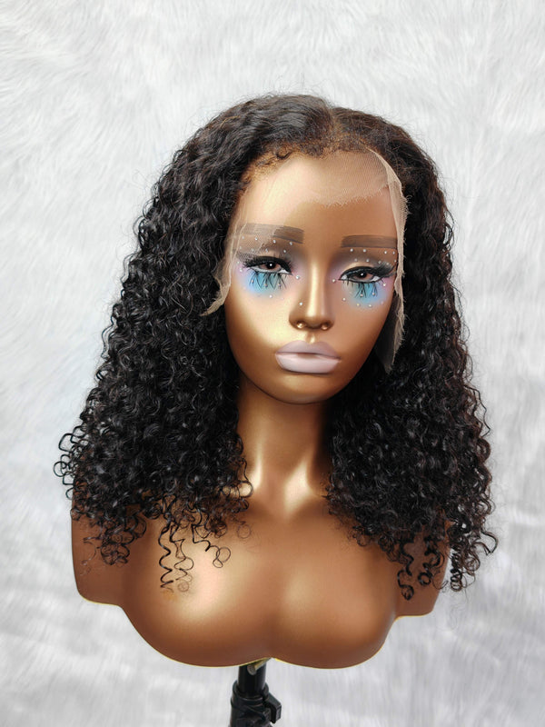 {LAST-PIECE-CLEARANCE} 13x6 Skin Melt Lace Front Wig Curly Wig with Curly Edge