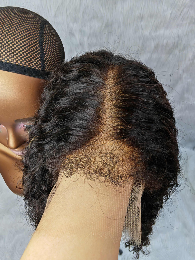 {LAST-PIECE-CLEARANCE} 13x6 Skin Melt Lace Front Wig Curly Wig with Curly Edge