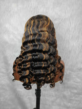 {LAST-PIECE-CLEARANCE} 13x6 Full Frontal Highlight Loose Wave Human Hair Lace Wig