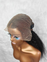 {LAST-PIECE-CLEARANCE} 13x6 Full Frontal Jet Black #1 Human Hair Wig Kinky Straight