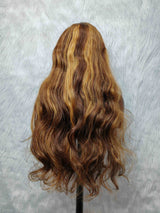 {LAST-PIECE-CLEARANCE} 360 Transparent Lace Invisible Strap Human Hair Lace Front Highlight Wavy