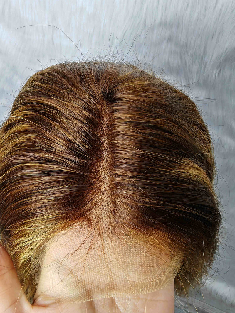 {LAST-PIECE-CLEARANCE} 360 Transparent Lace Invisible Strap Human Hair Lace Front Highlight Wavy