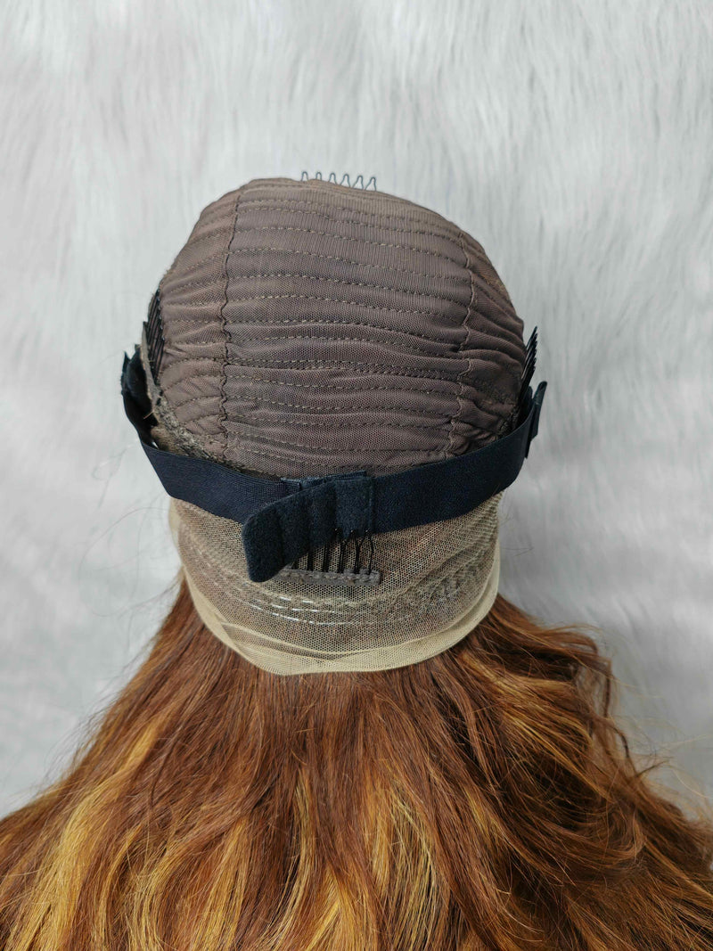 {LAST-PIECE-CLEARANCE} 360 Transparent Lace Invisible Strap Human Hair Lace Front Highlight Wavy