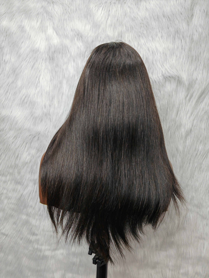 {LAST-PIECE-CLEARANCE} 11X5 Fitted Cap Skin Melt Lace Glueless Wig
