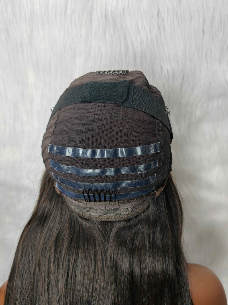 {LAST-PIECE-CLEARANCE} 11X5 Fitted Cap Skin Melt Lace Glueless Wig