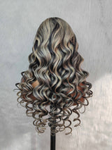 {LAST-PIECE-CLEARANCE} 13X6 Transparent Lace Platinum Highlight Human Hair Lace Front Wig