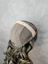 Kamaria  | Highlight Platinum Grey Blonde Human Hair Body Wave Lace Front Wig