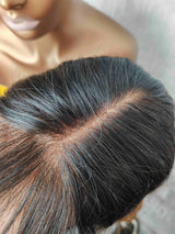 {LAST-PIECE-CLEARANCE} 360 Skin Melt Lace 4X Invisible Strap Human Hair Front Wig Highlight with Bang