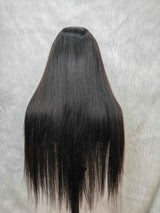 {LAST-PIECE-CLEARANCE} 13x4 Transparent Lace Fake Scalp Human Hair Front Wig Straight