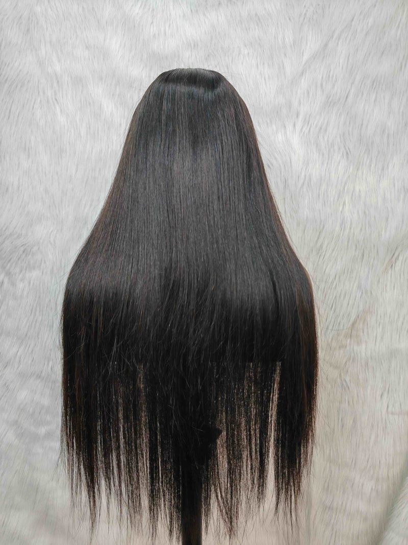 {LAST-PIECE-CLEARANCE} 13x4 Transparent Lace Fake Scalp Human Hair Front Wig Straight