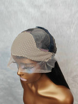 {LAST-PIECE-CLEARANCE} 13x4 Transparent Lace Fake Scalp Human Hair Front Wig Straight