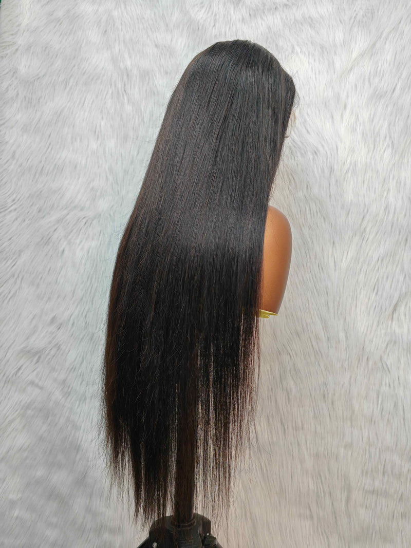 {LAST-PIECE-CLEARANCE} 13x6 Knot-Free Air Cap Skin Melt Lace Human Hair Frontal Wig Straight