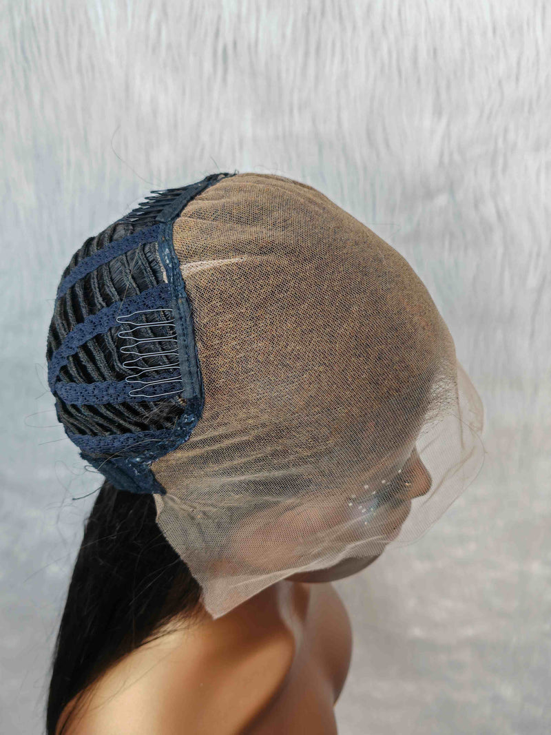 {LAST-PIECE-CLEARANCE} 13x6 Knot-Free Air Cap Skin Melt Lace Human Hair Frontal Wig Straight