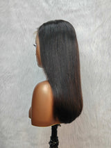 {LAST-PIECE-CLEARANCE} 13x6 Skin Melt Lace Human Hair Front Wig Straight Bob