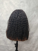 {LAST-PIECE-CLEARANCE} 360 Transparent Lace Lagos Hairline Human Hair Curly Wig with Invisible Strap