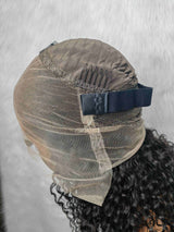 {LAST-PIECE-CLEARANCE} 360 Transparent Lace Lagos Hairline Human Hair Curly Wig with Invisible Strap