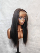 {LAST-PIECE-CLEARANCE} 13x6 Lagos Hairline Skin Melt Lace Human Hair Yaki Wig