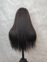 {LAST-PIECE-CLEARANCE} 13x6 Lagos Hairline Skin Melt Lace Human Hair Yaki Wig
