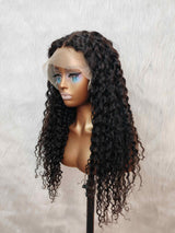 {LAST-PIECE-CLEARANCE} 13x4 Transparent Lace Human Hair Curly Wig
