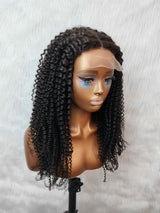 {LAST-PIECE-CLEARANCE} 4X4 Transparent Lace Air Cap Human Hair Wig Kinky Curly