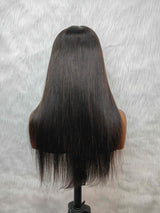 {LAST-PIECE-CLEARANCE} 13X4 Skin Melt Lace Knot-Free Human Hair Full Frontal Wig Straight