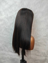 {LAST-PIECE-CLEARANCE} 13X4 Skin Melt Lace Knot-Free Human Hair Full Frontal Wig Straight