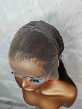 {LAST-PIECE-CLEARANCE} 13X4 Skin Melt Lace Knot-Free Human Hair Full Frontal Wig Straight
