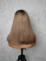 {LAST-PIECE-CLEARANCE} 13x6 HD Lace Front Delicate Hairline Ombre Blonde Human Hair Lace Wig